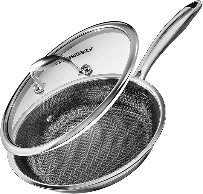 10" Tri-Ply Stainless Steel Skillet with Tempered Glass Lid
