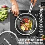 10" Tri-Ply Stainless Steel Skillet with Tempered Glass Lid