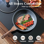 11" Nonstick Frying Pan with Glass Lid — PFOA-Free Omelet & Chef's Skillet