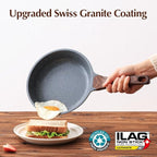 11" Nonstick Frying Pan with Glass Lid — PFOA-Free Omelet & Chef's Skillet