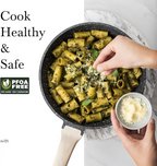10" Granite Nonstick Frying Pan with Glass Lid — PFOA Free Stone Chef's Skillet
