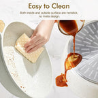13-Piece Ceramic Nonstick Cookware Set — PFAS Free Pots & Pans with Silicone Tools