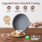 13-Piece Swiss Granite Nonstick Cookware Set — PFOA Free Pots & Pans with Stay-Cool Handles