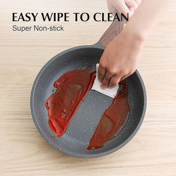 13-Piece Swiss Granite Nonstick Cookware Set — PFOA Free Pots & Pans with Stay-Cool Handles