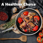 12" Hybrid Nonstick Stainless Steel Frying Pan with Lid — Improved Nonstick Skillet