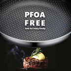 12" Hybrid Nonstick Stainless Steel Frying Pan with Lid — Improved Nonstick Skillet