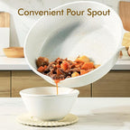 Light Stone Deep Frying Pan With Lid